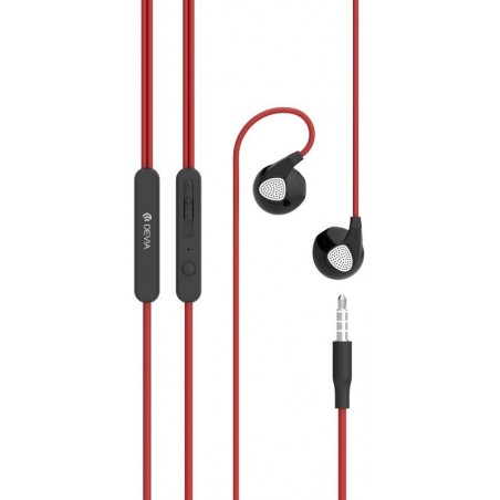 Auricolari con Mic e Controllo D2 Ripple 1.2 mt Rosso