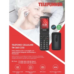 Telefono TM 360 Rosso Telefunken Con Facebook e WhatsApp