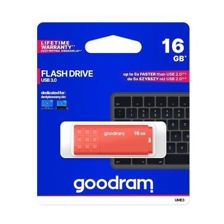 Pendrive GoodRAM 16GB UME3 orange USB 3.0 - retail blister