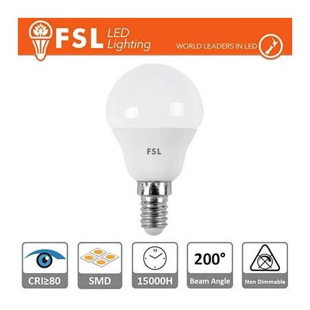 Lampada Sfera - 7,5W 3000K E14