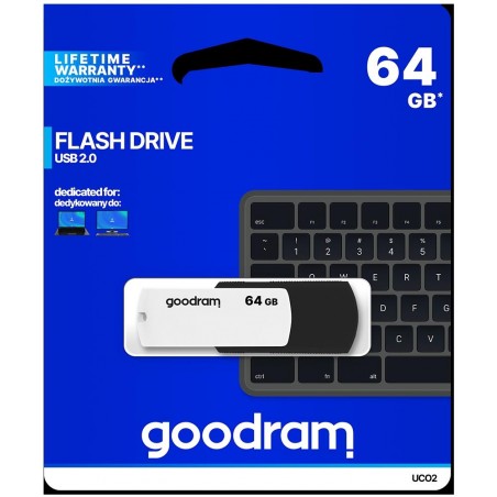 Pendrive GOODRAM Black-White 64GB USB 2.0 - retail blister