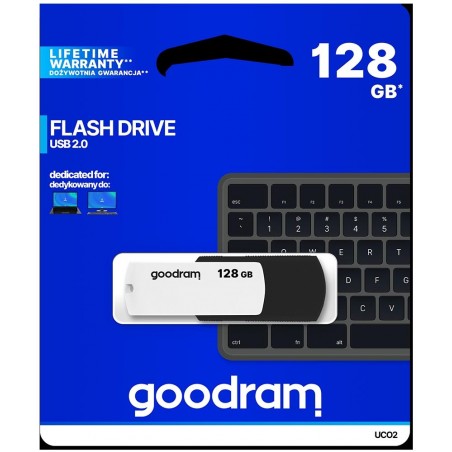 Pendrive GOODRAM Black-White 128GB USB 2.0 - retail blister