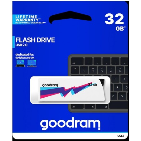 Pendrive GoodRAM 32GB UCL2 WHITE USB 2.0 - retail blister