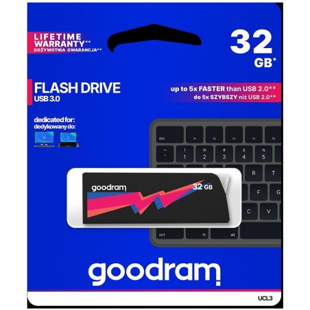 Pendrive GoodRAM 32GB UCL2 BLACK USB 3.0 - retail blister