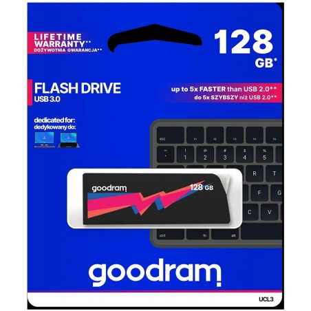 Pendrive GoodRAM 128GB UCL2 BLACK USB 3.0 - retail blister