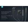 Auricolari Smart Stereo 3.5mm con controllo remoto Grigio