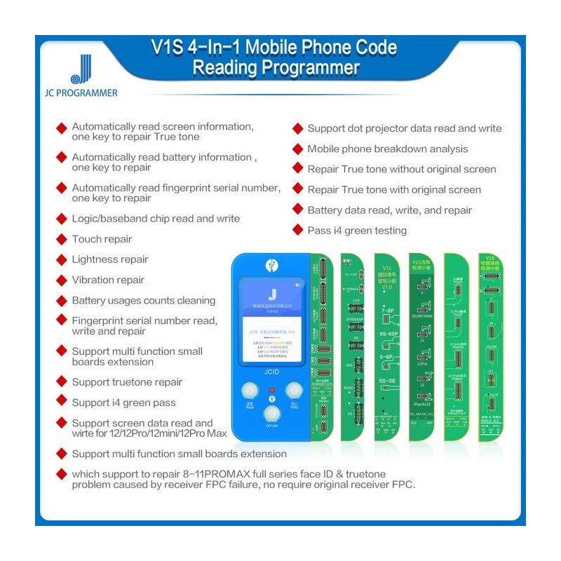 Programmatore JC V1S versione completa con test FPC 6-in-1 