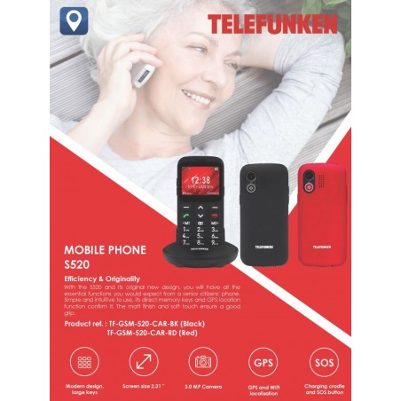 Telefono Cellulare Telefunken S520 Nero