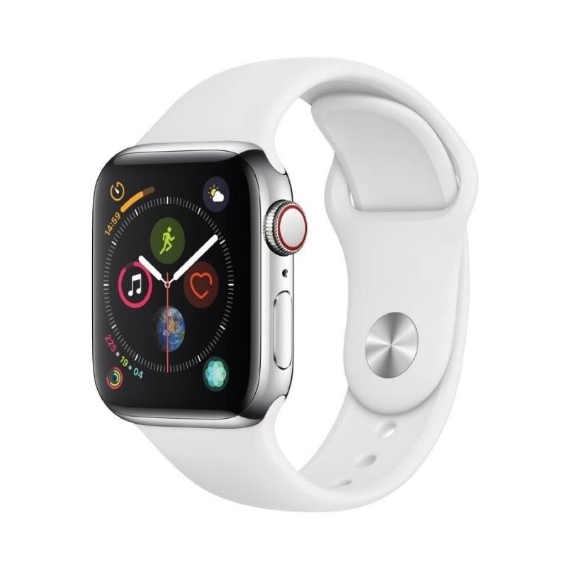 Apple Watch Series 4-44mm Silver/White Wifi A1978 Usato G A