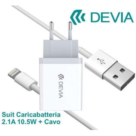 Suit Carica Batteria 2,1A e Cavo Usb Lightning Apple