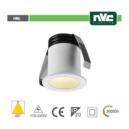 Punto Luce LED 2W 4000K 60° IP20 FORO:35mm