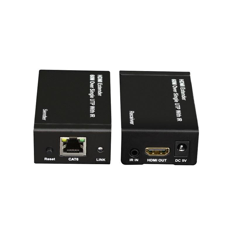 HDMI Extender by Single Cat5e/6 (60M) with IR and POC