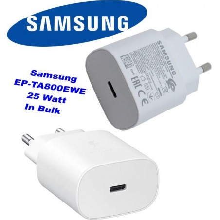 Caricatore EP-TA800EWE Samsung USB-C 25 Watt Bianco in Bulk