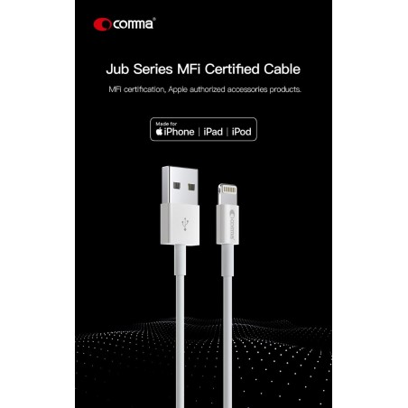 Cavo 2.4 A Certificato Apple MFI Usb Lightning Bianco