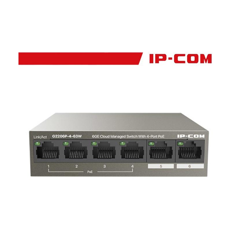 Switch IP-COM Cloud 6GE G2206P 4 porte PoE Gigabit