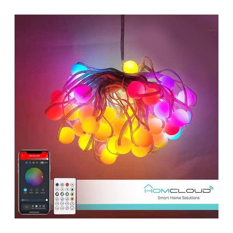 Catena 66 Sfere luminose Smart RGB-IC Wi-Fi + Bluetooth