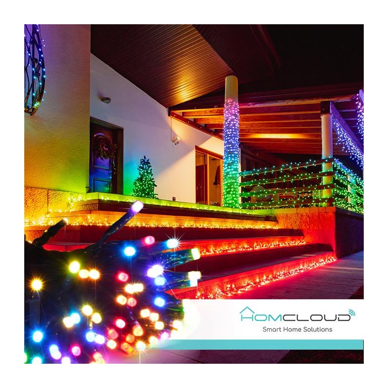 Stringa di 200 Luci decorative Smart a Led RGB-IC Wi-Fi+Blue