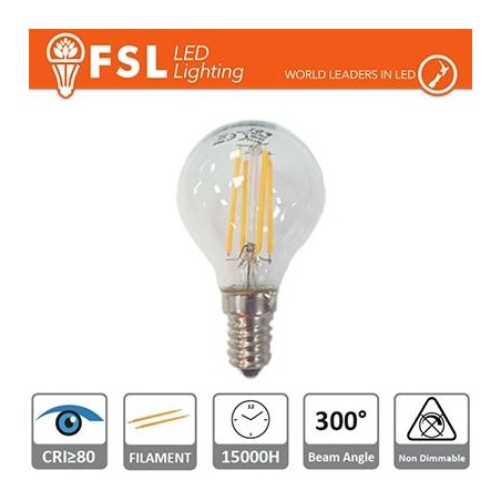 Lampada Filamento Sfera - 4W 2700K E14 400LM