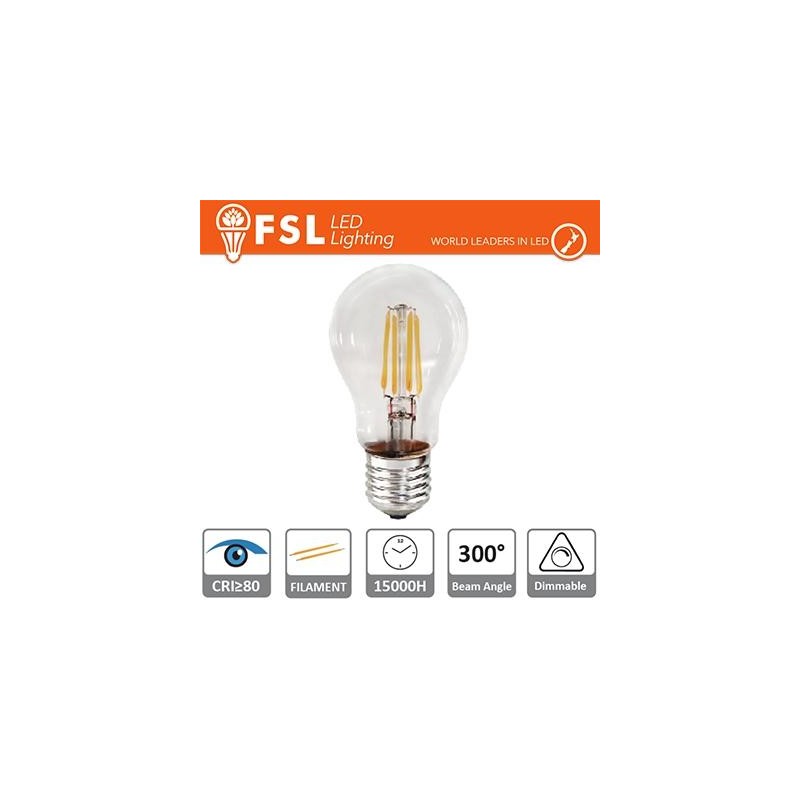 Lampada Filamento Goccia - 7W 2700K E27 800LM Dimmerabile