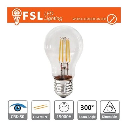 Lampada Filamento Goccia - 7W 2700K E27 800LM Dimmerabile