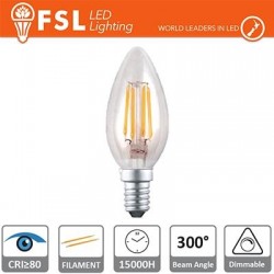 Lampada Filamento Oliva - 4W 2700K E14 400LM Dimmerabile