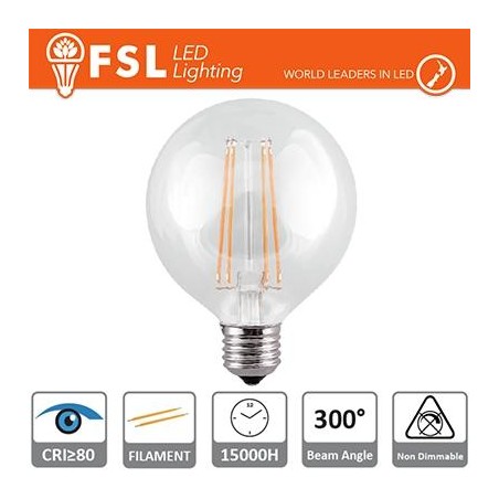 Lampada Filamento Globo Ø12,5cm - 6W 2700K E27 700LM