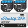 Shelly Plus 2PM DOUBLE PACK - Smart Relay 16A  AC/DC WiFi