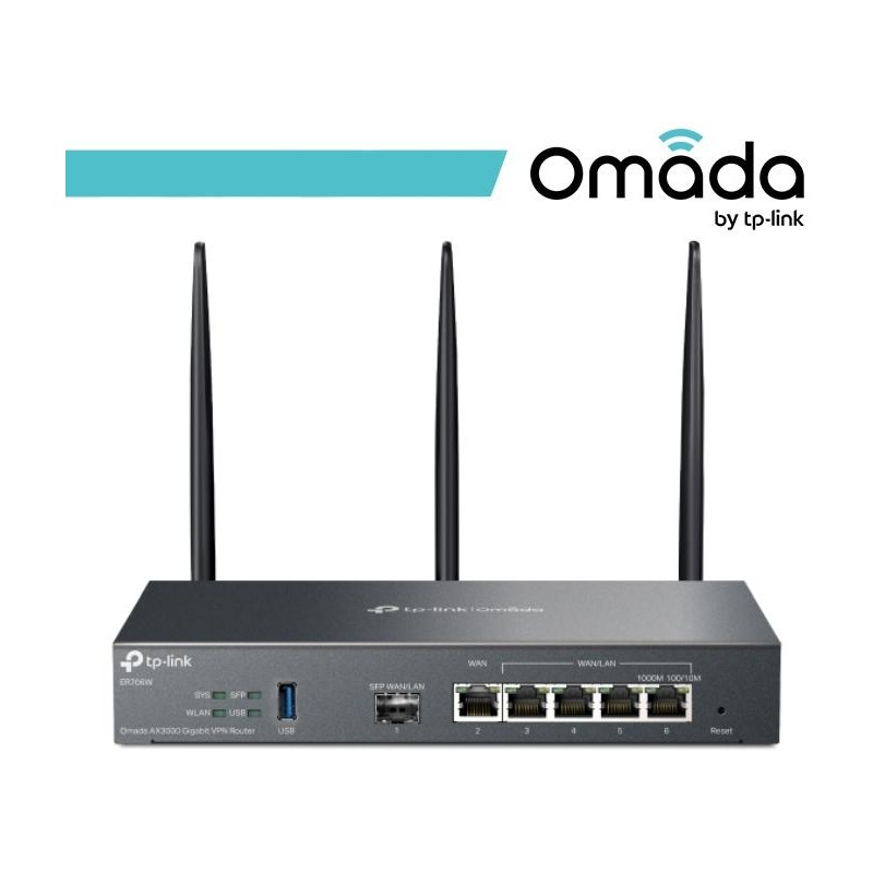 Omada Router VPN Multi WAN - Wi-Fi 6 AX3000 - ER706W