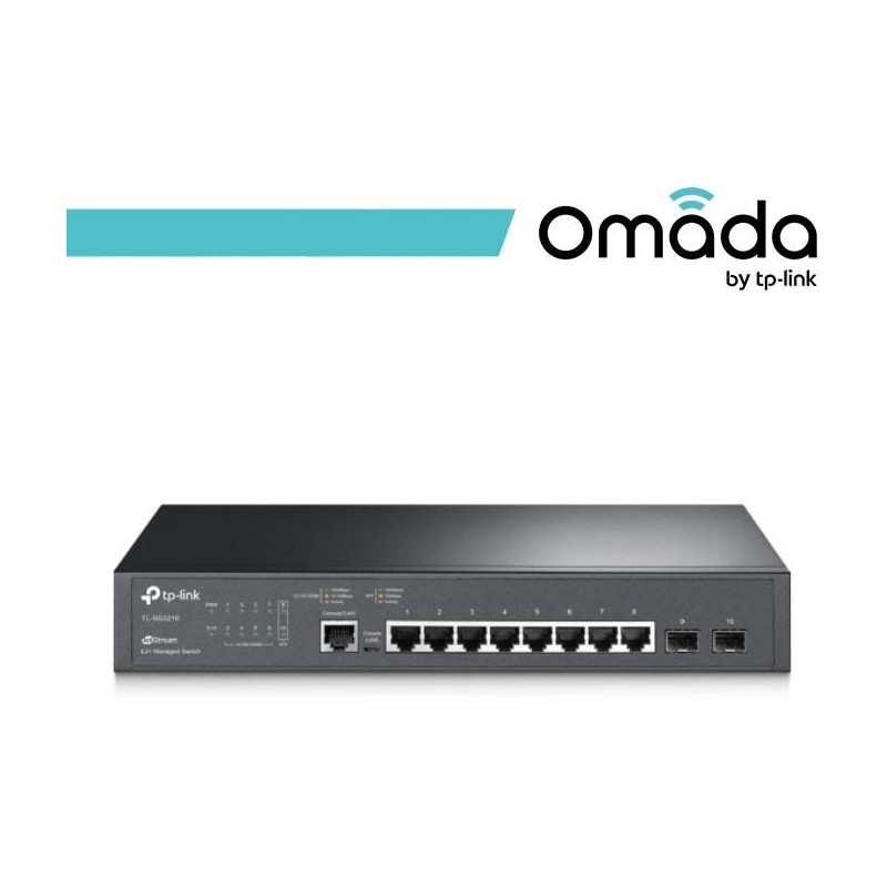 Omada Switch Managed L2+ con 8 Porte Gigabit e 2 Slot SFP - SG3210