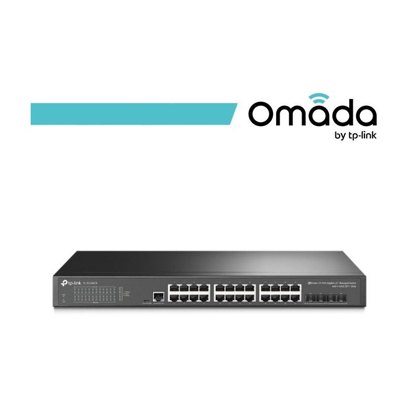 Omada Switch Managed L2+ 24 Porte Gigabit e 4 Slot SFP+ 10GE - SG3428X