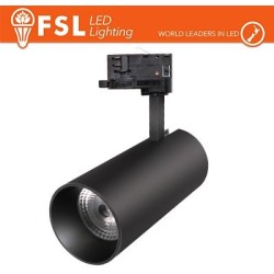 FSL Proiettore a Binario Trifase NERO - 3white 3000-4000-6500k, 30w, 3500lm