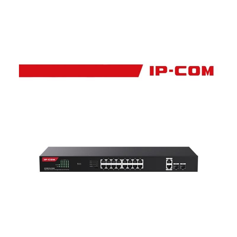 IP-COM 18GE+2SFP Ethernet Unmanaged Switch With 16-Port PoE - G1120P-16-250W