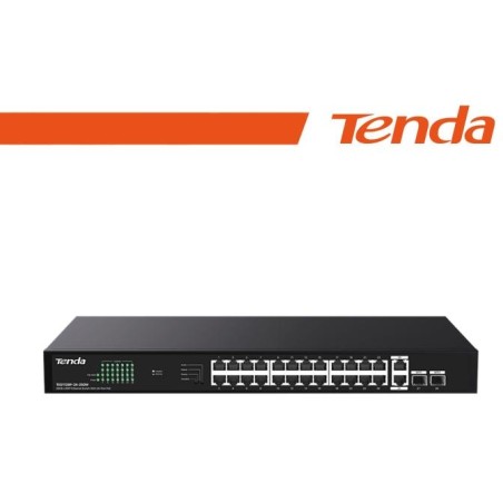 Tenda  26GE+2SFP Ethernet Switch With 24-Port PoE - TEG1128P-24-250W