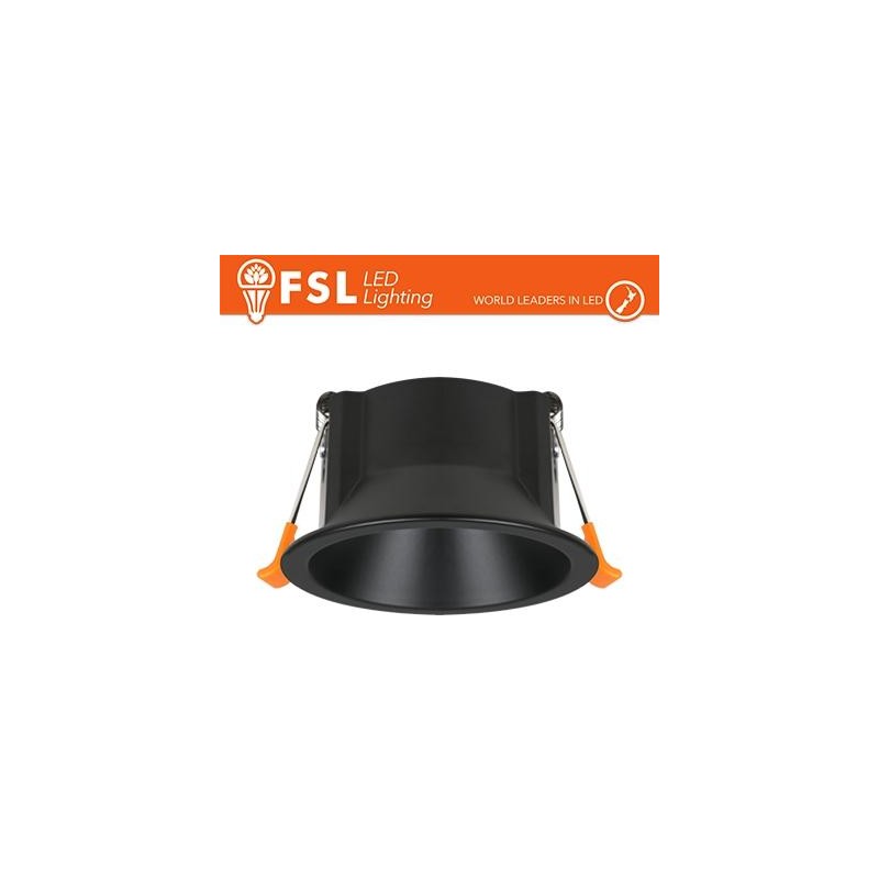 Ghiera fissa TONDA - Alluminio verniciato a polvere, foro 75mm NERA