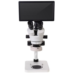 Microscopio trinoculare stereo elettronico HDMI 1080P con Display 11.6''