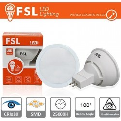 MR16 Lampadina LED - 6W 3000K 500LM 100º CRI80 AC/DC 12V