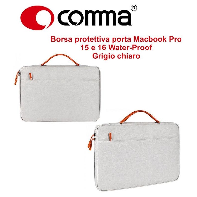 Borsa protettiva Macbook Pro 15.4 e 16 Water-Proof Grigia