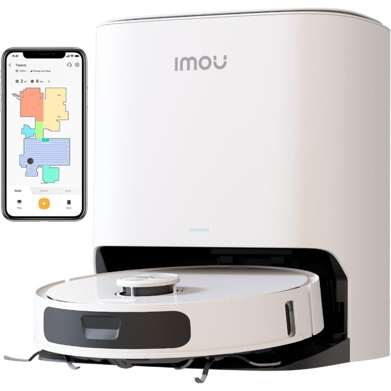 Imou Robot Aspirapolvere RV3 con autosvuotamento e serbatoio automatico acqua 5l