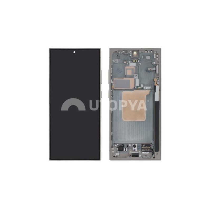 Galaxy S24 Ultra (S928B) Display a schermo intero grigio titanio con cornice