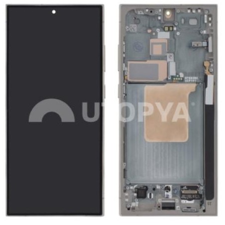 Galaxy S24 Ultra (S928B) Display a schermo intero grigio titanio con cornice