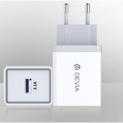 Carica Batterie Devia da muro 2.1 A. 1 Out USB 10.5W Bianco