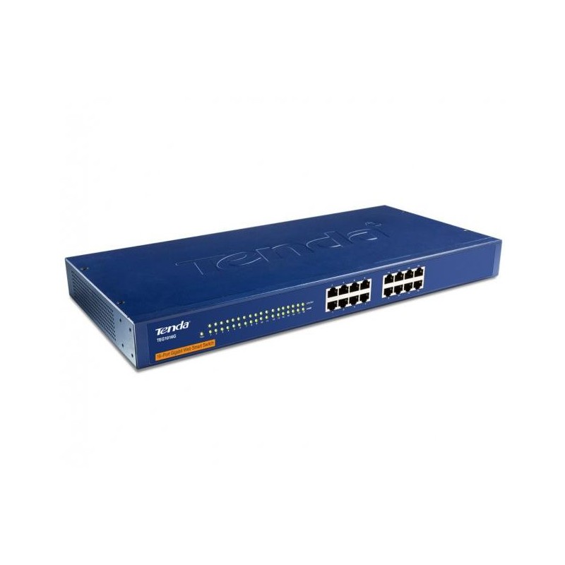 Switch 16 Porte Gigabit Installabile a Rack Blu TEG1016G