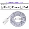 Cavo Lightning in Corda Apple Certificato MFI 1mt Argento