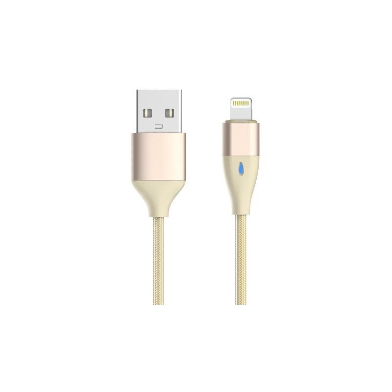 Blitz Cavo Usb con LED per Apple iOS8 & 9 &10 Champagne Gold