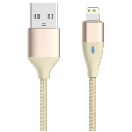 Blitz Cavo Usb con LED per Apple iOS8 & 9 &10 Champagne Gold