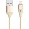 Blitz Cavo Usb con LED per Apple iOS8 & 9 &10 Champagne Gold