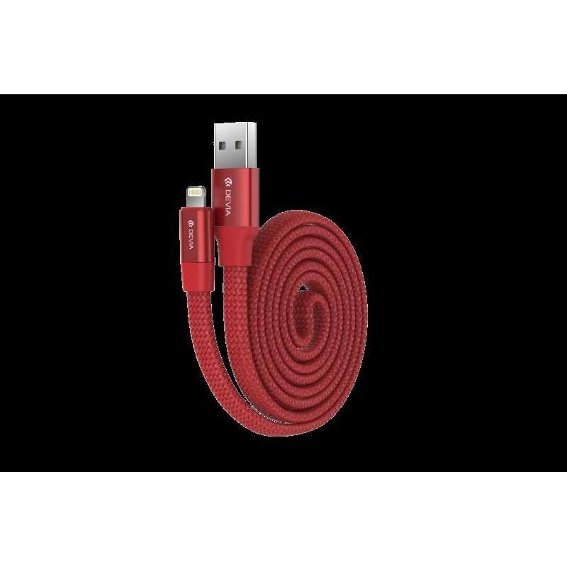 Cavo Piatto in corda Ring Y1 Lightning Apple 80cm Rosso