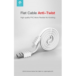 Cavo carica e dati 5V 2A piatto Lightning Apple Nero