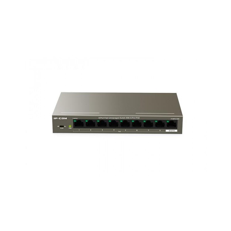 Switch desktop 9 porte 10/100 Mbps 8 Porte PoE F1109P-8-102W