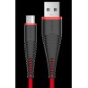 Cavo Fish Devia Android m-Usb 1.5mt Alta Resistenza Rosso